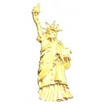 STATUE OF LIBERTY PIN FULL BODY STANDING GOLD PIN